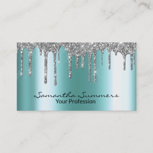 Silver Drivers Metal look Elegant Unieke Custom Visitekaartje (Voorkant)