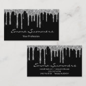 Silver Drivers zwart, elegant uniek, aangepast Visitekaartje (Voorkant / Achterkant)