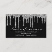 Silver Drivers zwart, elegant uniek, aangepast Visitekaartje (Achterkant)