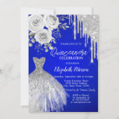 Silver Drives, Dress Rozen Royal Blue Quinceanera Kaart (Voorkant)