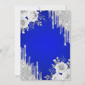 Silver Drives, Dress Rozen Royal Blue Quinceanera Kaart (Achterkant)