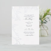 Silver Driving Ivy Wedding Folie Uitnodiging (Staand Voorkant)