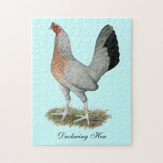 Silver Duckwing Game Hen Legpuzzel (Verticaal)