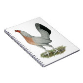 Silver Duckwing Game Hen Notitieboek (Rechterzijde)