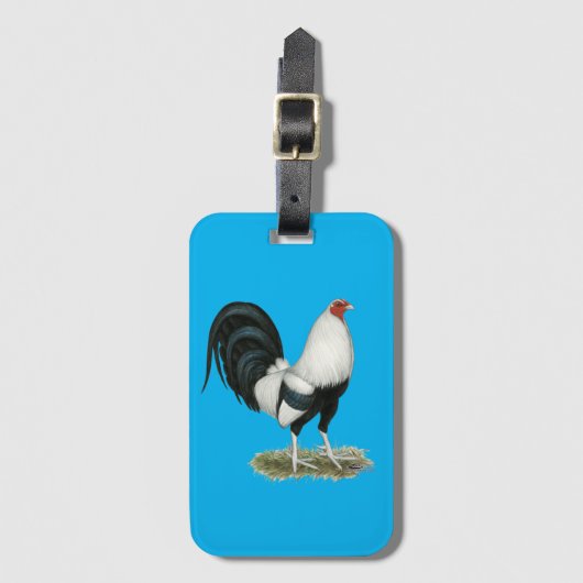 Silver Duckwing Gamecock Bagagelabel (Voorkant (verticaal))