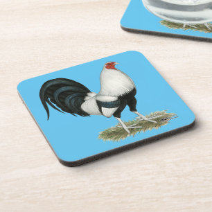 Silver Duckwing Gamecock Drankjes Onderzetter