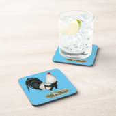 Silver Duckwing Gamecock Drankjes Onderzetter (Rechterzijde)
