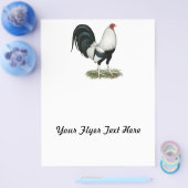 Silver Duckwing Gamecock Flyer (Enkel)