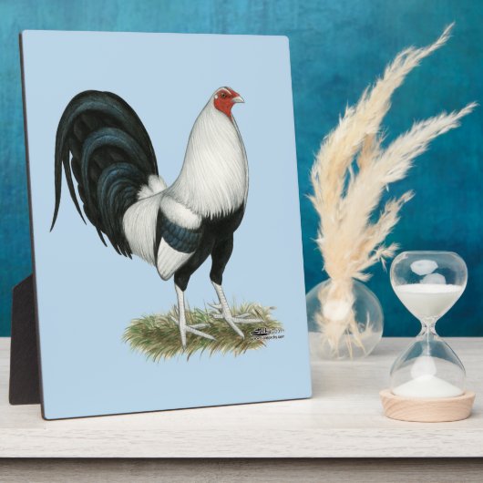 Silver Duckwing Gamecock Fotoplaat (Zijkant)