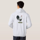 Silver Duckwing Gamecock Hoodie (Achterkant volledig)