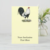 Silver Duckwing Gamecock Kaart (Staand voorkant)