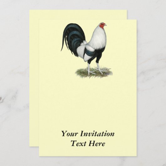 Silver Duckwing Gamecock Kaart (Voorkant / Achterkant)