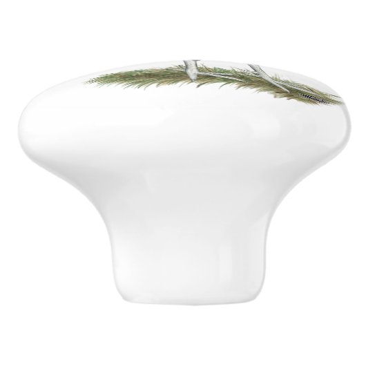 Silver Duckwing Gamecock Keramische Knop (Zijkant)