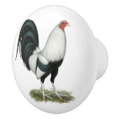 Silver Duckwing Gamecock Keramische Knop (Rechts)