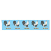 Silver Duckwing Gamecock Korte Tafelloper (Horizontaal)