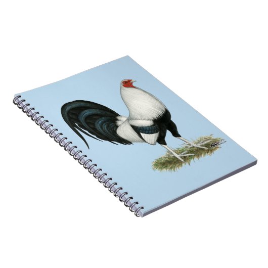 Silver Duckwing Gamecock Notitieboek (Rechterzijde)