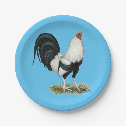 Silver Duckwing Gamecock Papieren Bordje (Voorkant)