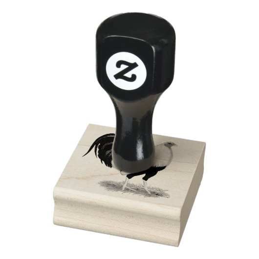 Silver Duckwing Gamecock Rubberstempel (Stempel)