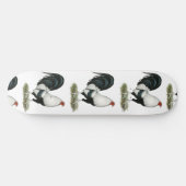 Silver Duckwing Gamecock Skateboard (Horizontaal)