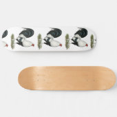 Silver Duckwing Gamecock Skateboard (Horizontaal)