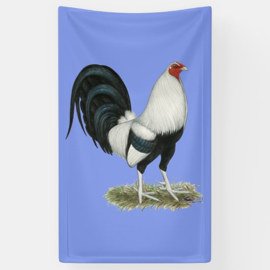 Silver Duckwing Gamecock Spandoek (Verticaal)