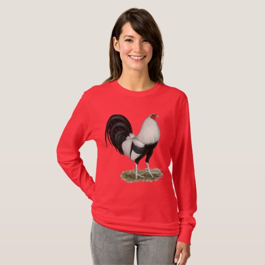 Silver Duckwing Gamecock T-shirt (Voorkant volledig)