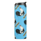 Silver Duckwing Gamecock Thermosbeker (Gedraaid links)