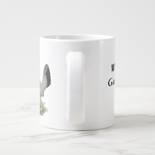 Silver Duckwing Gamefowl Grote Koffiekop (Achterkant)