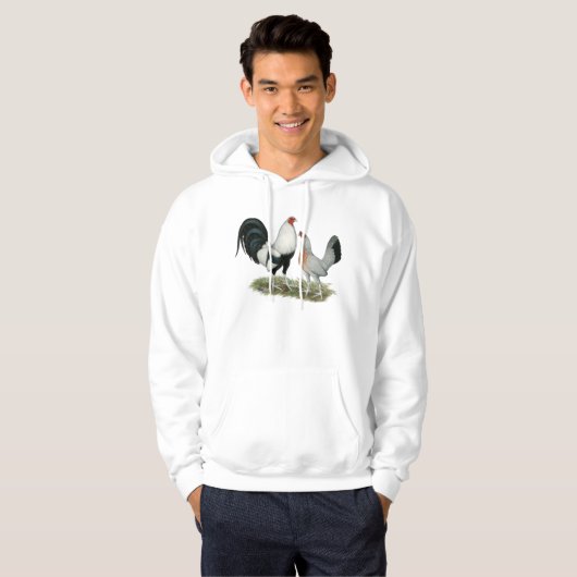 Silver Duckwing Gamefowl Hoodie (Voorkant volledig)