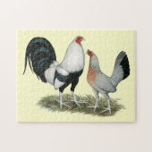 Silver Duckwing Gamefowl Legpuzzel (Horizontaal)