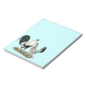 Silver Duckwing Gamefowl Notitieblok (Linkerzijde)
