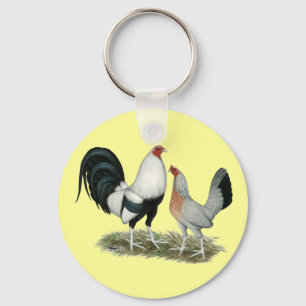 Silver Duckwing Gamefowl Sleutelhanger