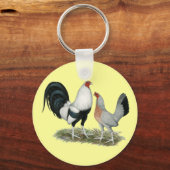 Silver Duckwing Gamefowl Sleutelhanger (Voorkant)