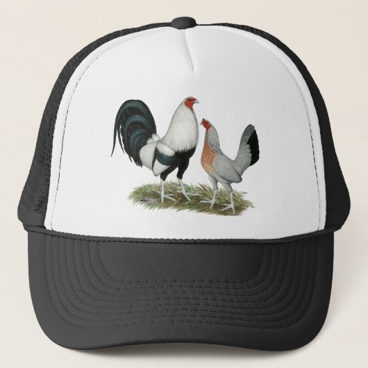 Silver Duckwing Gamefowl Trucker Pet (Voorkant)