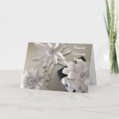 Silver Dusted kerstbloemen Feestdagen Kaart (Voorkant)