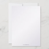 Silver Dusty Blue Sparkle Dress Quinceanera Kaart (Achterkant)