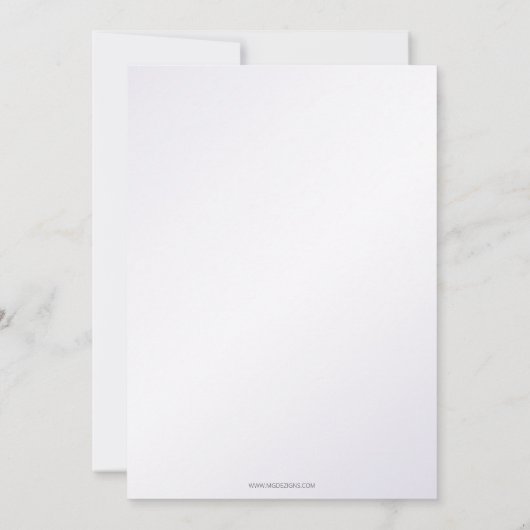 Silver Dusty Blue Sparkle Dress Quinceanera Kaart (Achterkant)