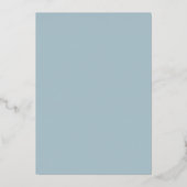 Silver Dusty Blue Winter Snowflake Quinceanera Folie Uitnodiging (Achterkant)