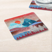 Silver Eagle Landschap Kartonnen Onderzetters (Schuin)