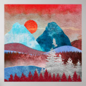 Silver Eagle Landschap Poster (Voorkant)