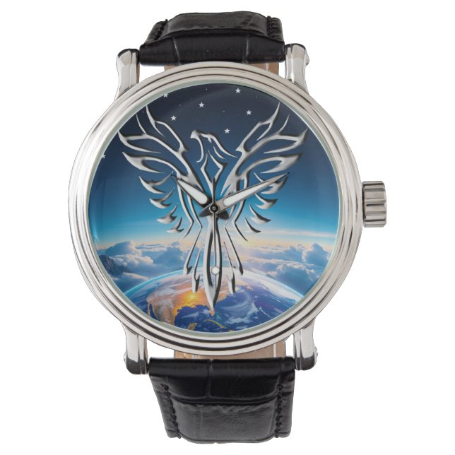 Silver Eagle Sunrise Horloge (Voorkant)