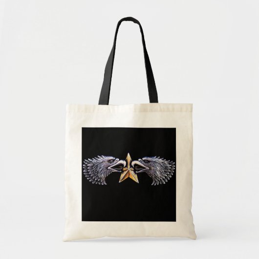 Silver Eagles met Gold Star-Canvas tas (Voorkant)