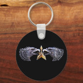 Silver Eagles met Gold Star-Sleutelhanger Sleutelhanger (Voorkant)