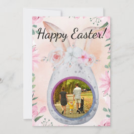 Silver Easter Egg with photo Kaart