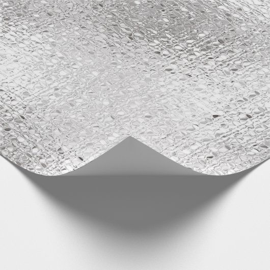 Silver Eegant Feestfeest Cadeaupapier (Hoek)