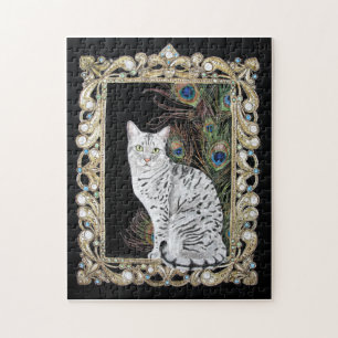 Silver Egyptian Mau Legpuzzel