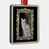 Silver Egyptian Mau Metalen Ornament (Rechts)