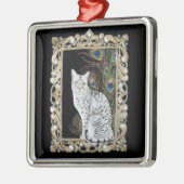 Silver Egyptian Mau Metalen Ornament (Links)