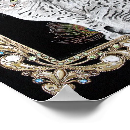 Silver Egyptian Mau Poster (Hoek)