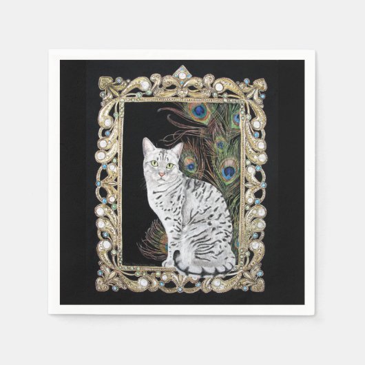 Silver Egyptian Mau Servet (Voorkant)
